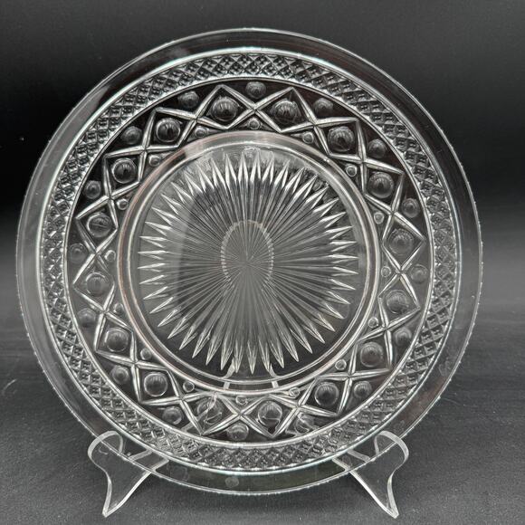 Vintage Dinner Plate 10.25" Cape Cod by Imperial Glass Ohio Glassware - Picture 1 of 7